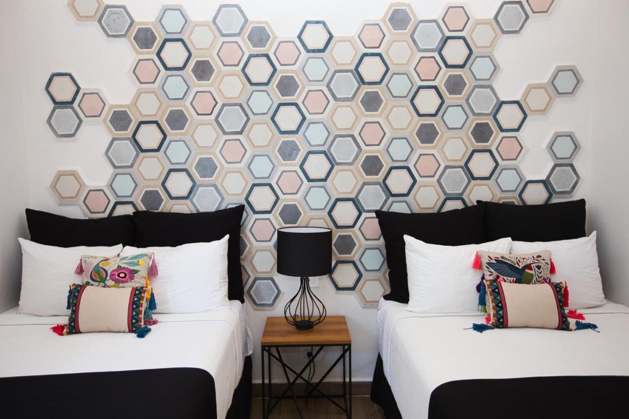 Casa Chukum Hotel บากาลาร์ ภายนอก รูปภาพ Hexagon wall art